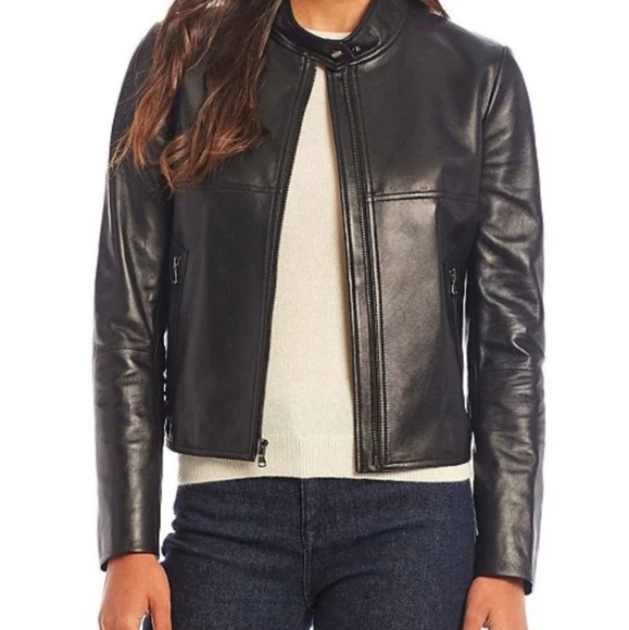 Antonio Melani Jackets \u0026 Coats | Antonio Melani Leather Moto Jacket Size Small. Worn by Lizzie Saltzman, Legacies | Color: Black | Size: S | Jani1125'